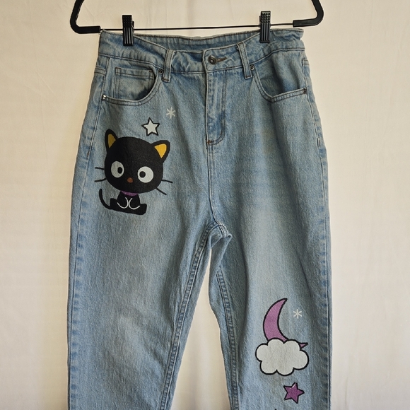 Sanrio Denim - Sanrio Light Blue Jeans with Chococat and Purple Moon..